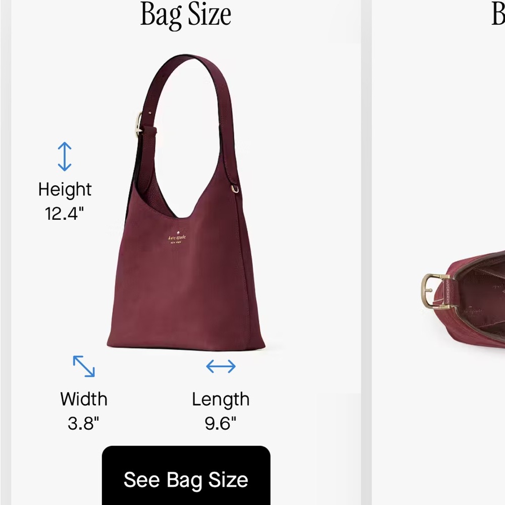 Kate Spade Burgundy Suede Shoulder Bag - Picture 4 of 9